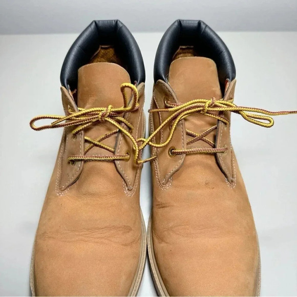 Timberland Size 6 Leather Youth Boys  Wheat Nubuck Chukka Boots - Picture 6 of 16